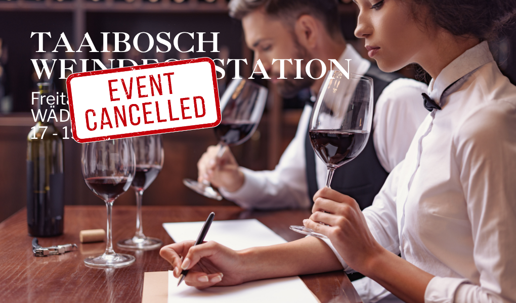 *CANCELLED* Taaibosch at Kapweine on 8 May 2026 at Kapweine in Wädenswil
